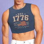 America 250th Anniversary, Birthday Gift - Personalized Birthday Crop Tank Top
