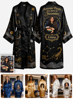 Awesome People - Personalized Horoscope Satin Robe