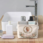 Baby Organization, Nursery, Newborn Keepsake - Personalized Newborn Rectangle Storage Basket