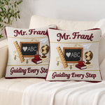 Vintage Teacher - Personalized Teacher Faux Fur Square Pillow