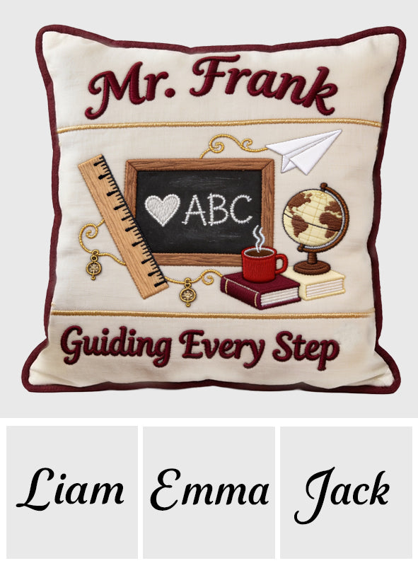Vintage Teacher - Personalized Teacher Faux Fur Square Pillow