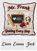 Vintage Teacher - Personalized Teacher Faux Fur Square Pillow