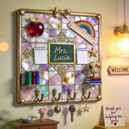 Teacher Gifts - Personalized Teacher Custom Shaped Hanging Rack