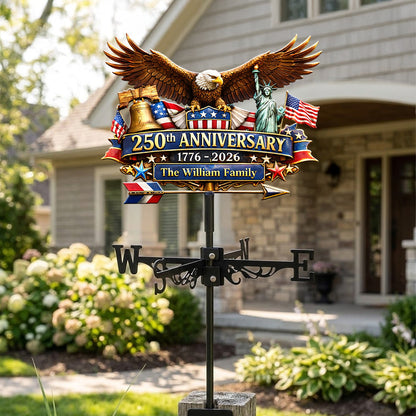 250th Anniversary, Eagle 250 Years of Freedom - Personalized Patriot Weather Vane