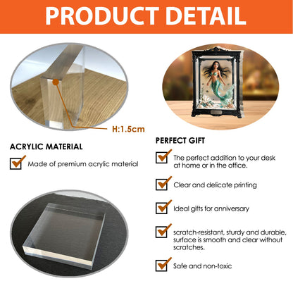 Personalized Mermaid Display Table Decor - Personalized Mermaid 2-Side Printed Acrylic Plaque