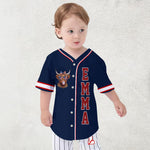 Patriotic Highland Cow - Personalized Highland Cow Baseball Jersey