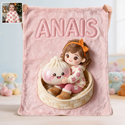 The Funny Mystery Dumpling For Kid - Personalized Kid Blanket