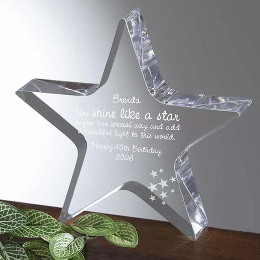 Happy Birthday - Personalized Birthday Custom Shaped Acrylic Plaque