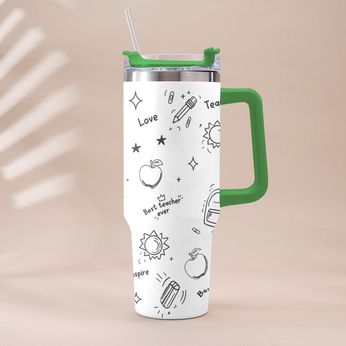 Back To School - Personalized Teacher Tumbler With Handle