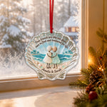 Sea Glass Friends - Personalized Bestie Custom Shape Glass Ornament