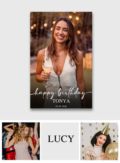 Happy Birthday - Personalized Birthday Canvas And Poster