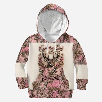 Country Girl - Personalized Hunting All Over Shirt