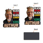 Custom Any Photo The Legend Gift For Dad/Grandpa - Personalized Father 2 Layered Big Freestanding