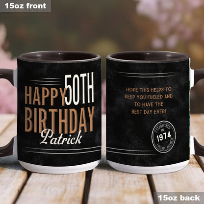 Happy Birthday - Personalized Birthday Accent Mug