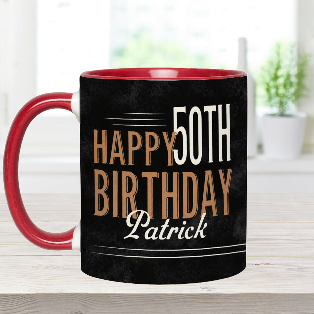 Happy Birthday - Personalized Birthday Accent Mug