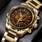 Whiskey and Cigar, Gift for Men - Personalized Whisky Hand Watch