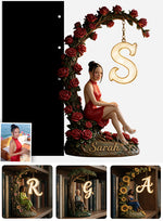 Any Photo With Initial Lamp - Personalized Self Love Bookshelf Lamp