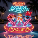 Pool Sign - Personalized Flamingo Neon LED Light Sign