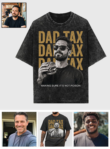 Dad Tax If I'm Buyin' I'm Trying Making Sure It's Not - Personalized Father Wash T-Shirt