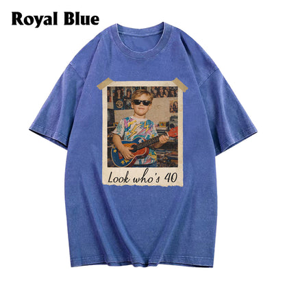 Birthday Gift - Personalized Birthday Washed T-Shirt