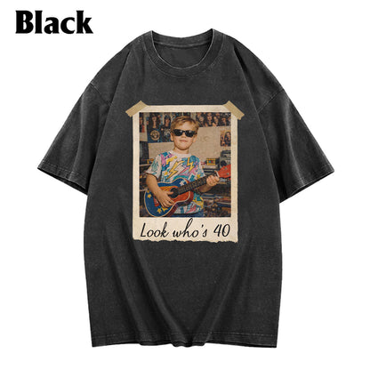 Birthday Gift - Personalized Birthday Washed T-Shirt