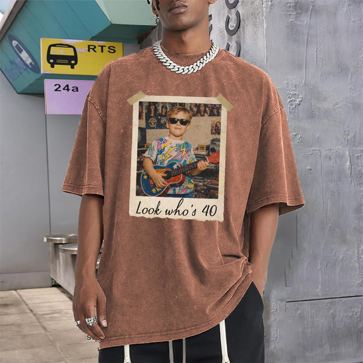 Birthday Gift - Personalized Birthday Washed T-Shirt