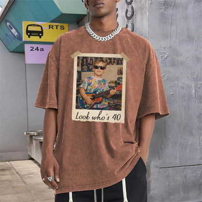 Birthday Gift - Personalized Birthday Washed T-Shirt