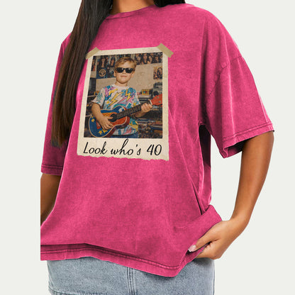 Birthday Gift - Personalized Birthday Washed T-Shirt