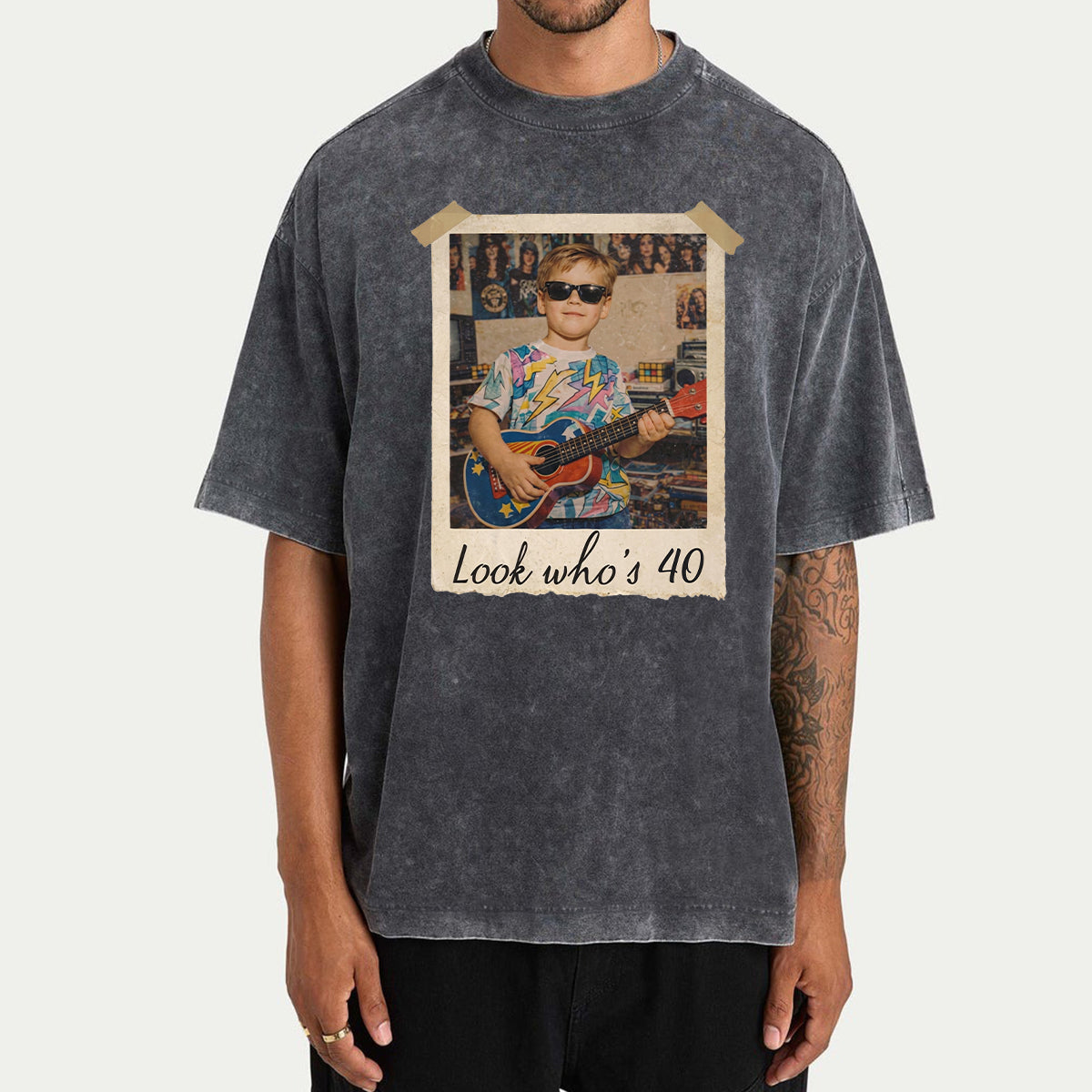 Birthday Gift - Personalized Birthday Washed T-Shirt
