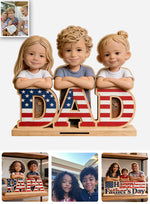Father's Day Gift - Personalized Father 2 Layered Big Freestanding