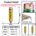 Pencil-Shaped Teacher Gift - Personalized Teacher Ornament