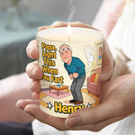 Dad, Light This Up When You Fart - Personalized Father Candle With Wooden Lid
