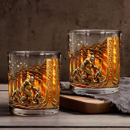 Dadsquatch - Personalized Father Whiskey Glass
