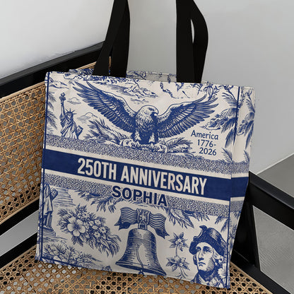 250th Anniversary - Personalized Independence Day/ 4th of July All-Over Print Canvas Tote Bag