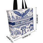 250th Anniversary - Personalized Independence Day/ 4th of July All-Over Print Canvas Tote Bag