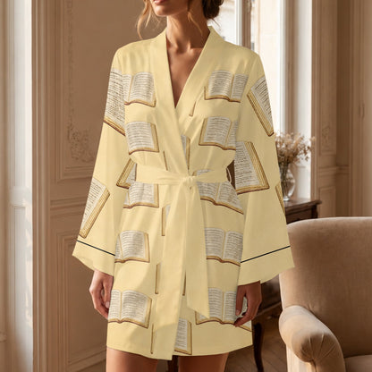 Just A Girl Who Loves Reading Books - Personalized Book Satin Robe
