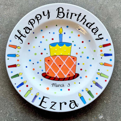 Birthday Gift - Personalized Birthday Ceramic Round Plate