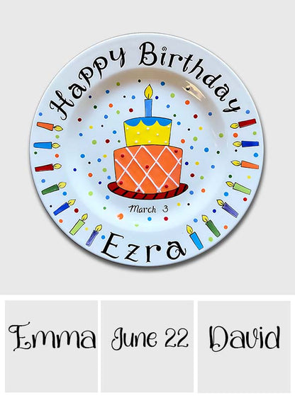 Birthday Gift - Personalized Birthday Ceramic Round Plate