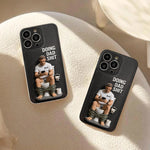 Doing Dad Shit - Personalized Father 3D Embossed Leather Phone Case