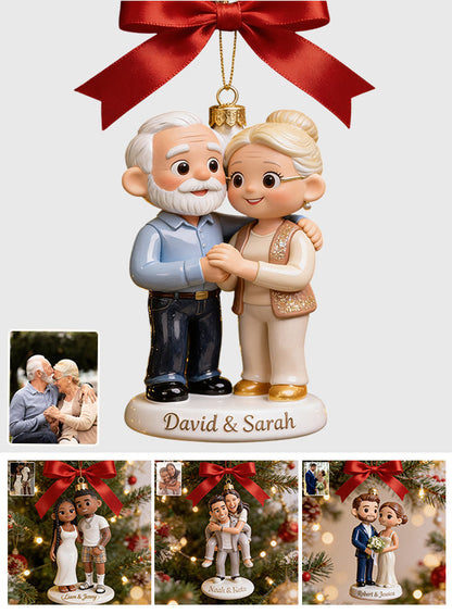 Merry Christmas - Personalized Couple Premium 3D Ornament