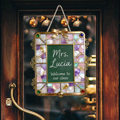 Teacher Gifts - Personalized Teacher Custom Shaped Wood Sign