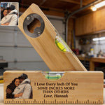 Love Every Inch Of You - Personalized Couple Spirit Level Bottle Opener