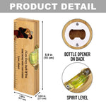 Love Every Inch Of You - Personalized Couple Spirit Level Bottle Opener
