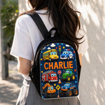 First Day of School, Back To School Gift - Personalized Kid Changeable Leather Patch Backpack