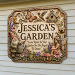 Leave Room In Your Garden For The Angles To Dance - Personalized Gardening 3D Printed Cut Metal Sign