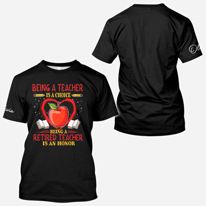 Back To School - Personalized Teacher All Over Shirt