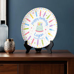 Birthday Gift - Personalized Birthday Ceramic Round Plate