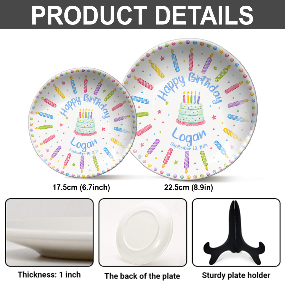 Birthday Gift - Personalized Birthday Ceramic Round Plate
