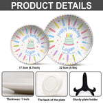 Birthday Gift - Personalized Birthday Ceramic Round Plate