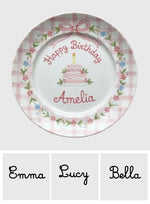 Birthday Gift - Personalized Birthday Ceramic Round Plate